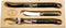 Jean Dubost Laguiole 3-Piece Cheese Knife Set - Black Handles, Rust-Resistant Stainless Steel, Includes Wooden Tray,