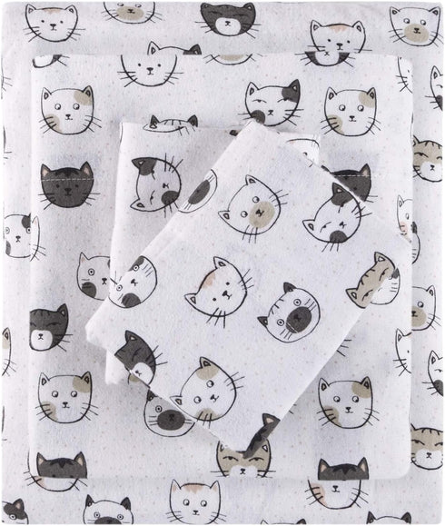 Intelligent Design Cozy Soft 100% Cotton Flannel Print Animals Stars Cute Warm,