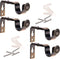 Set of 4 Heavy Duty Bronze Color Curtain Rod Brackets for 3/4 or 5/8 Inch Rod