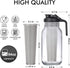 Cold Brew Mason Jar iced Coffee Maker, Durable Glass, - 64 oz (2 Quart / 1.9 Liter), With Handle& Stainless Steel Filter for Iced Brew Coffee, Lemonade, Ice Tea, Homemade Fruit Drinks Container by NFFTYUUT