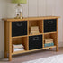 Black Foldable Storage Cubes Bins - Fabric Storage Box Organizer with Dual Handles for Home
