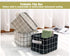 AARAINBOW 3 Packs Storage Basket Bins - Canvas Mini Storage Cubes for Makeup, Toys, Books (3 Gray)