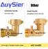 AuySier 90 Elbow Elbow 3/4" Brass Degree Hose for RV, Garden Hose Connector with Shut Off Valves, Garden Hose