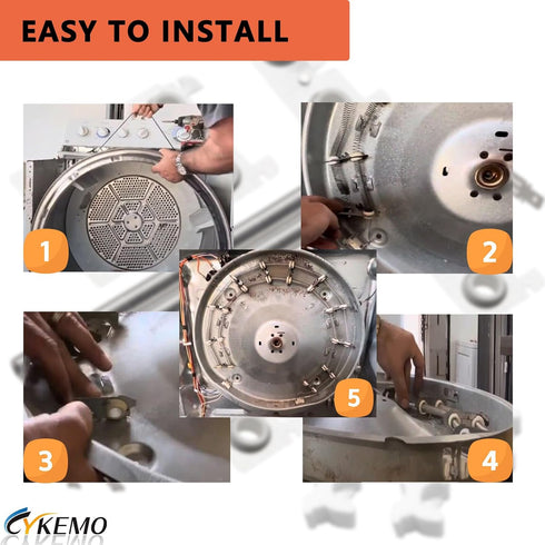 Upgraded Dryer Heating Element Coils Kit WE11X10007, Compatible with GE Hotpoint Dryer, 6 Ceramics Insulators