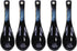 Japanese Ceramic Soup Spoon Set of 5, Blue and Black Table Spoons for Meals, Soups, Ice Creams, Microwave Safe