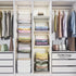 X-cosrack 4 Tier Closet Hanging Organizer, Clothes Shelves with 5 S Hooks, Wire Storage Bins for Clothing Accessories
