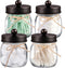 SheeChung 4 Pack Apothecary Jars with Lids, Bathroom Organizers for Q-tips, Cottons, Floss, Small Mason Jars