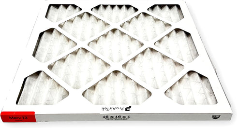 Proairtek AF16161M13SWH Model 16x16x1 Air Filters, Pack of 4, MERV 13 for Clean Air, Captures Microscopic Particles