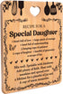 Daughter Birthday Gifts - "Recipe for a Special Daughter" Engraved Bamboo Cutting Board, 11x8.5x0.35 in.