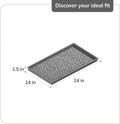 2 (24.5" Anji Mountain Heavy Duty Waterproof Rubber Shoe Storage Mat Organizer/Boot Storage Tray Multi Use for Entryway