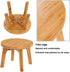 GOBAM Bamboo Step Stool - 7.3 inches Sturdy Foot Stool for Adults and Kids, Portable Wooden Stool for Kitchen and