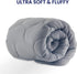 SLEEP ZONE King Mattress Pad, Cooling Breathable Fluffy Soft Protector, Stretches up to 21 Inch Deep, Grey