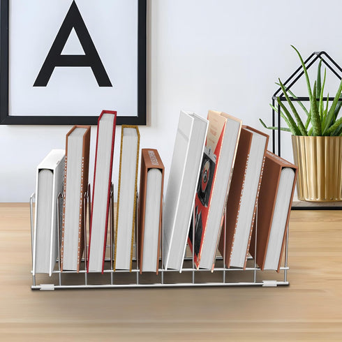 FLSEPAMB 10-Tier Pot Lid Organizer Rack Holder for Bakeware, Plates, Cutting Boards, Pots & Pans, 1 Pack