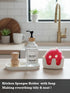 2-Slot Countertop Set Ceramic Double Sponge Holder with Soap Tray, Sink Organizer, Modern White Kitchen Sponge & Dish