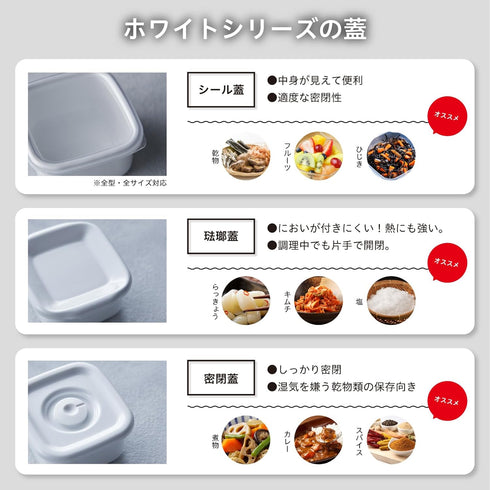 Noda Horo White Enamel Stockpot Food Container (S), Imported from Japan (One Pack)