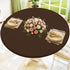 Moosfor Round Spandex Tablecloth, Elastic Fitted Waterproof Tablecloths for 25"-30" Tables, Stretch
