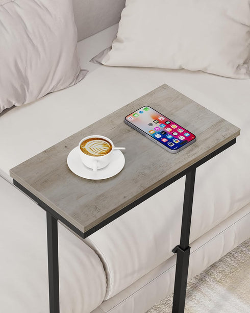 TB01BG083 TUTOTAK End Table, Side Table, Tall Couch Table, Sofa Table, Living Room, Bed Room, Greige