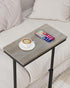 TB01BG083 TUTOTAK End Table, Side Table, Tall Couch Table, Sofa Table, Living Room, Bed Room, Greige