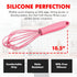 Chef Craft Premium Silicone Wire Cooking Whisk, 10.5 Inch in Pink