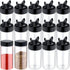 Mimorou 30 Pack 8.7 oz Plastic Spice Jars with Shaker Lids Clear