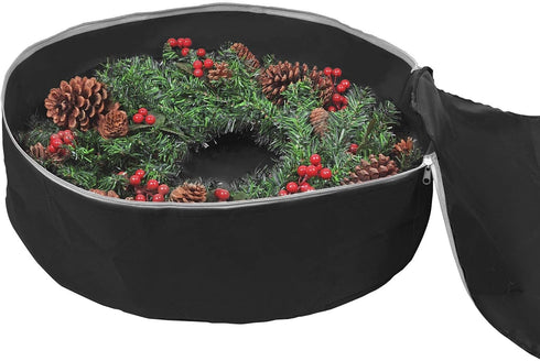 Primode Christmas Wreath Storage Bag 48" - Durable 600D Oxford Polyester Material for Holiday Wreaths