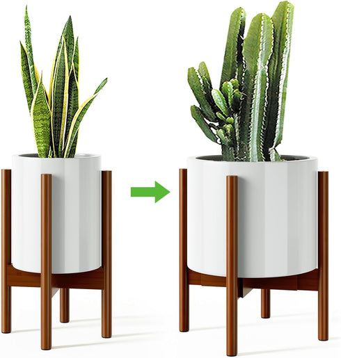 MUDEELA Plant Stand for Indoor Plants: Adjustable Width Fits 812 Inch Pots