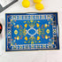 4 15 11 1.9 Boho Blue Decorative Tray, Serving Tray with Handles, Plastic Tray for Coffee Table, Ottoman - Ideal