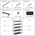 Yegazte 5-Tier 10-12 Closet, Stackable Shoe Rack, Narrow Shoe Stand for Pairs Shoe and Boots Organizer Storage Shelf