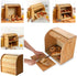 2 15" 9.8" 14.2", 15 mm G.a HOMEFAVOR Bread Box, Layer Bamboo Bread Boxes for Kitchen Food Storage, Large Capacity