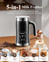 5-in-1 11.8oz Working-110V Milk Frother and Steamer - Upgraded Automatic Milk Steamer Hot & Cold Foam Maker and Milk
