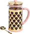 Paris Hilton French Press Coffee Maker - 2-Piece Set with Heart Shaped Measuring Scoop, 8-Cup or 34-Ounce, Pink