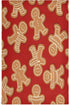 ALAZA Christmas Gingerbread Cookies Decorative Kitchen Dish Towels Set of 4, Soft Absorbent Hand Towels, 18 x 28 Inch