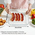 9.84inch, Microwave Bacon Cooker Pan, Square Glass Bacon Tray for Microwave and Oven Cook Crispy Strips in Minutes, No