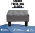 BRIAN & DANY Small Foot Stool, Linen Foot Stools with Legs, Stable Small Footstool for Living Room, Grey