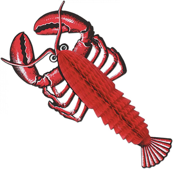 Beistle Tissue Lobster, 17", Red/Black/White