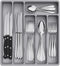 Lifewit Silverware Drawer Organizer Tray, Plastic Cutlery Storage for Kitchen Drawer, 6 Compartment Flatware and