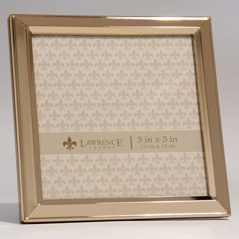 Lawrence Frames 5x5 Gold Metal Classic Bevel Picture Frame