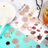 TecUnite Round Tissue Paper Table Confetti Dots for Wedding Birthday Party Decoration, Rose Gold Confetti