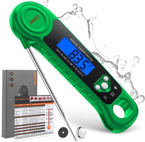 Digital Meat Thermometer for Grilling, Instant Read Waterproof Food Thermometer with Backlight for Cooking, BBQ