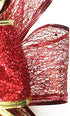 BinaryABC Valentine's Day Bows Decoration Ornaments, Christmas Tree Topper Bow (Red)
