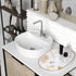 15.6" 10.6" 1.4" MAONAME White Decorative Tray, Oval Serving Tray with Handles, Plastic Trays for Coffee Table, Ottoman