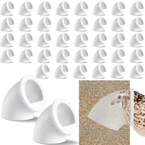Teenyyou 40 Pack Quail Feeders No Waste Chicken Feeder Port DIY Chick