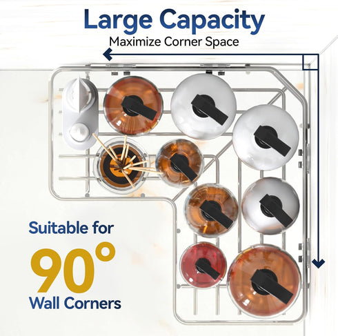 4 (3Pack, YASONIC Corner Shower Caddy Organizer, Self-Adhesive Rustproof Bath Shelves with Soap Holder & Hooks, Large