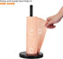 Heavy Duty Black Paper Towel Holder Countertop, Steady Weighted Towel Roll Stand Organizer for Kitchen Bathroom (A076)