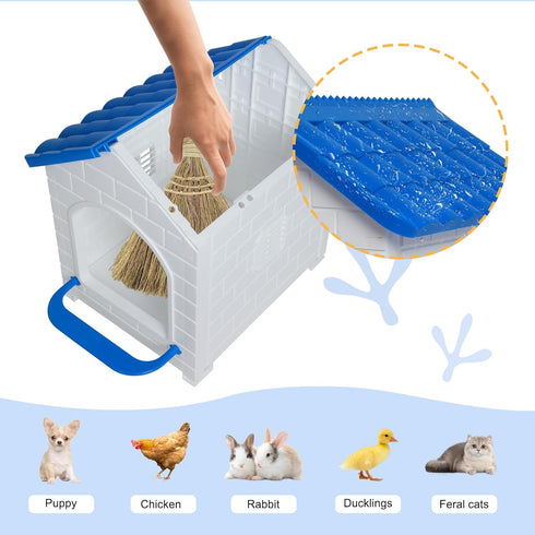 CSQOO Chicken Nesting Box, Waterproof Hens Nesting Boxes with Chicken Nesting Pads for Laying Eggs, Wall Mount Nesting