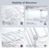 LANDNEOO Stackable Water Bottle Organizer - Clear Holder for Stanley & Others' Large Tumblers, 4 Tier Holds 12