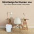 6 Pack 1.6 3 White,6) Eccliy Gallons Trash Can Small Bathroom Plastic Trash Can with Rolls of Bags for Bedroom Home