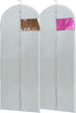 Dress Bags for Gowns - 65" Long Hanging Clothes Bags with Clear Windows, Foldable Garment Bag for Storage & Travel (2