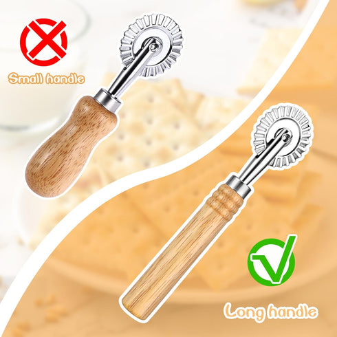 Pastry Cutter Wheel, Professional Zinc Alloy Dough Noodle Ravioli Pizza Making Cutter for Kitchen