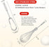 Fetechmate KHM2B W10490648 Hand Mixer Turbo Beaters (2 Pack) & KHMPW Stainless Steel Pro Whisk(2 Pack)-Replace AP5644233, PS4082859, KHM2B, KHM512BM